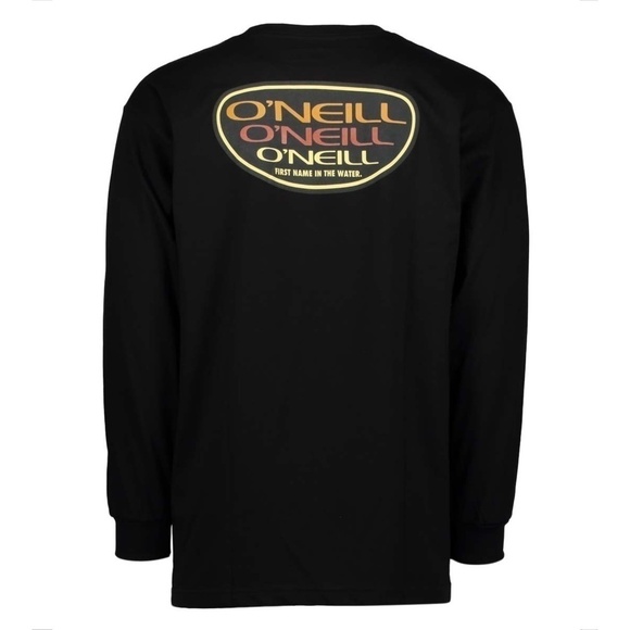 O'Neill Black Tee t-shirt Graphic Long Sleeve Pullover Top 100% Cotton - Picture 4 of 8